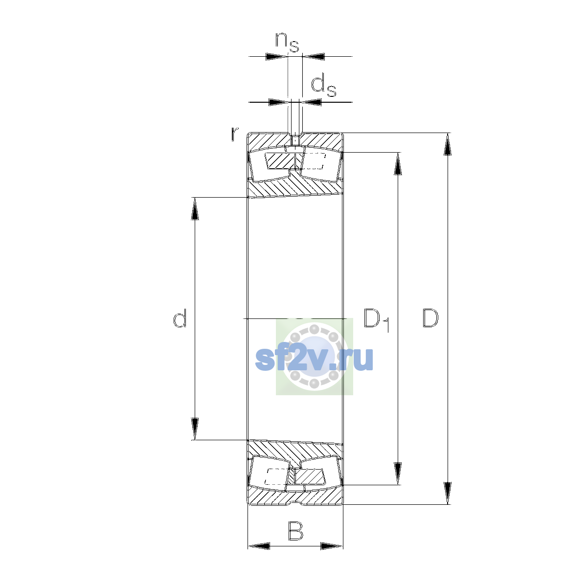 Схема подшипника 23218-E1A-XL-K-M-C4