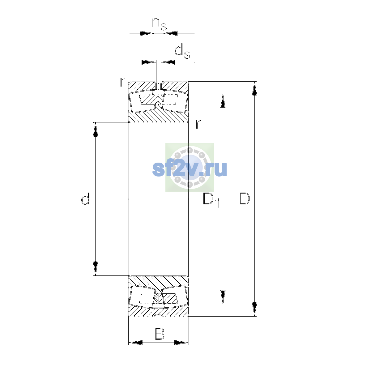 Схема подшипника 23220-E1A-XL-M-C2