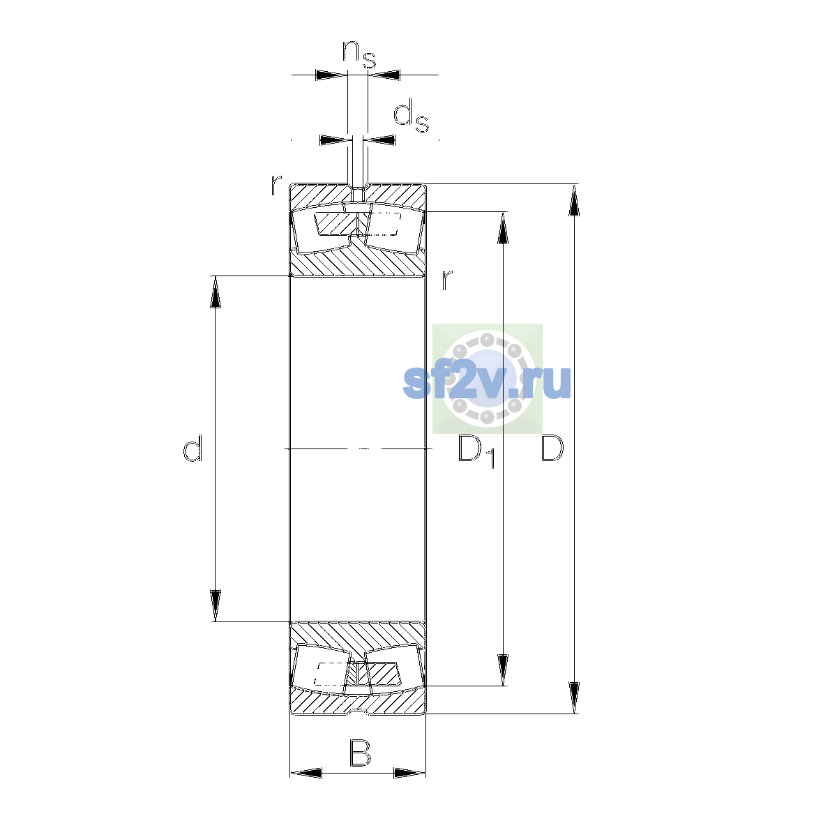 Схема подшипника 23220-E1A-XL-M-C4