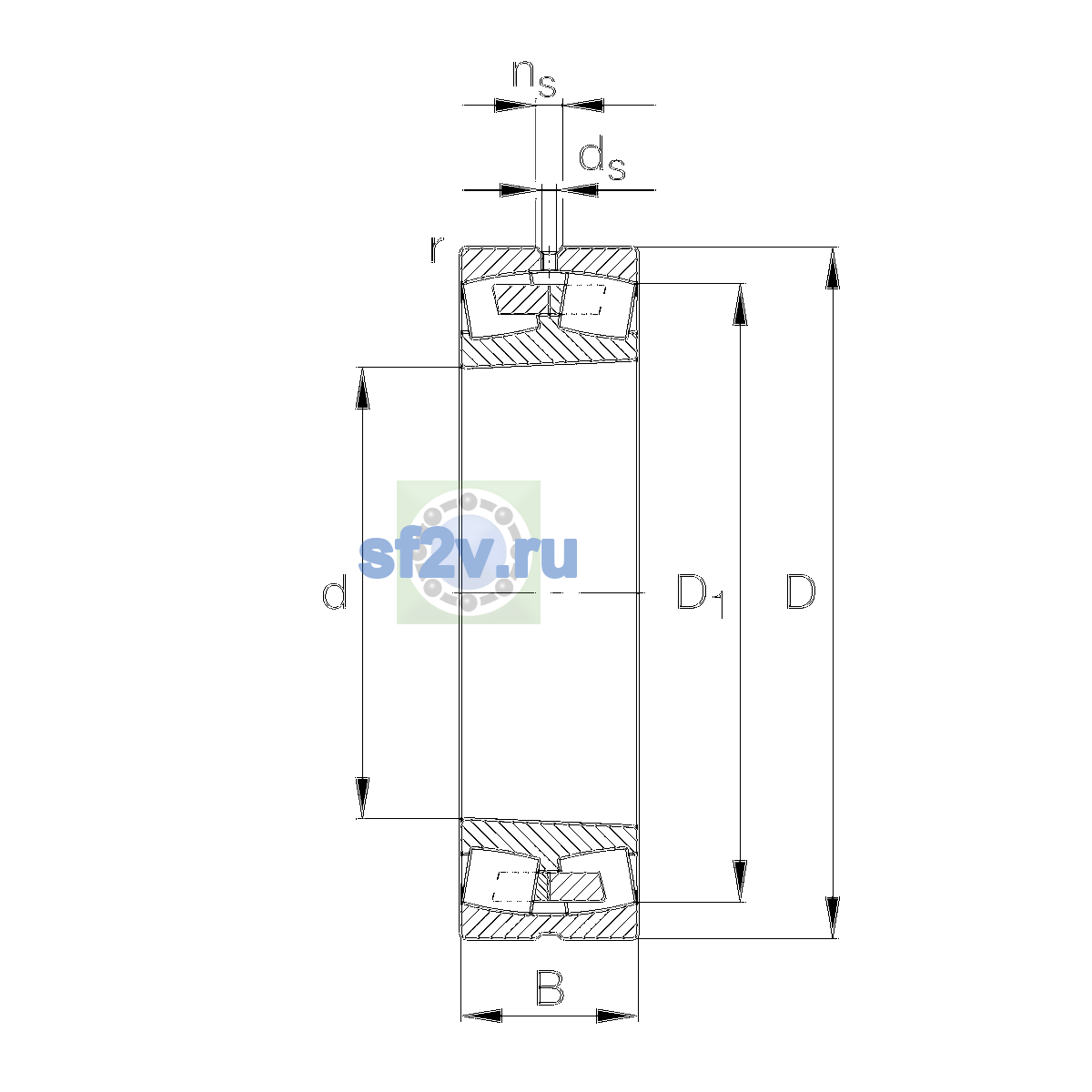 Схема подшипника 23224-E1A-XL-K-M-C3>A