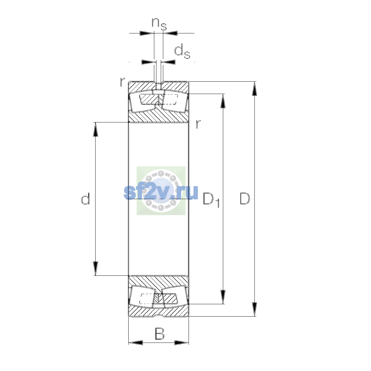Схема подшипника 23224-E1A-XL-M-C5