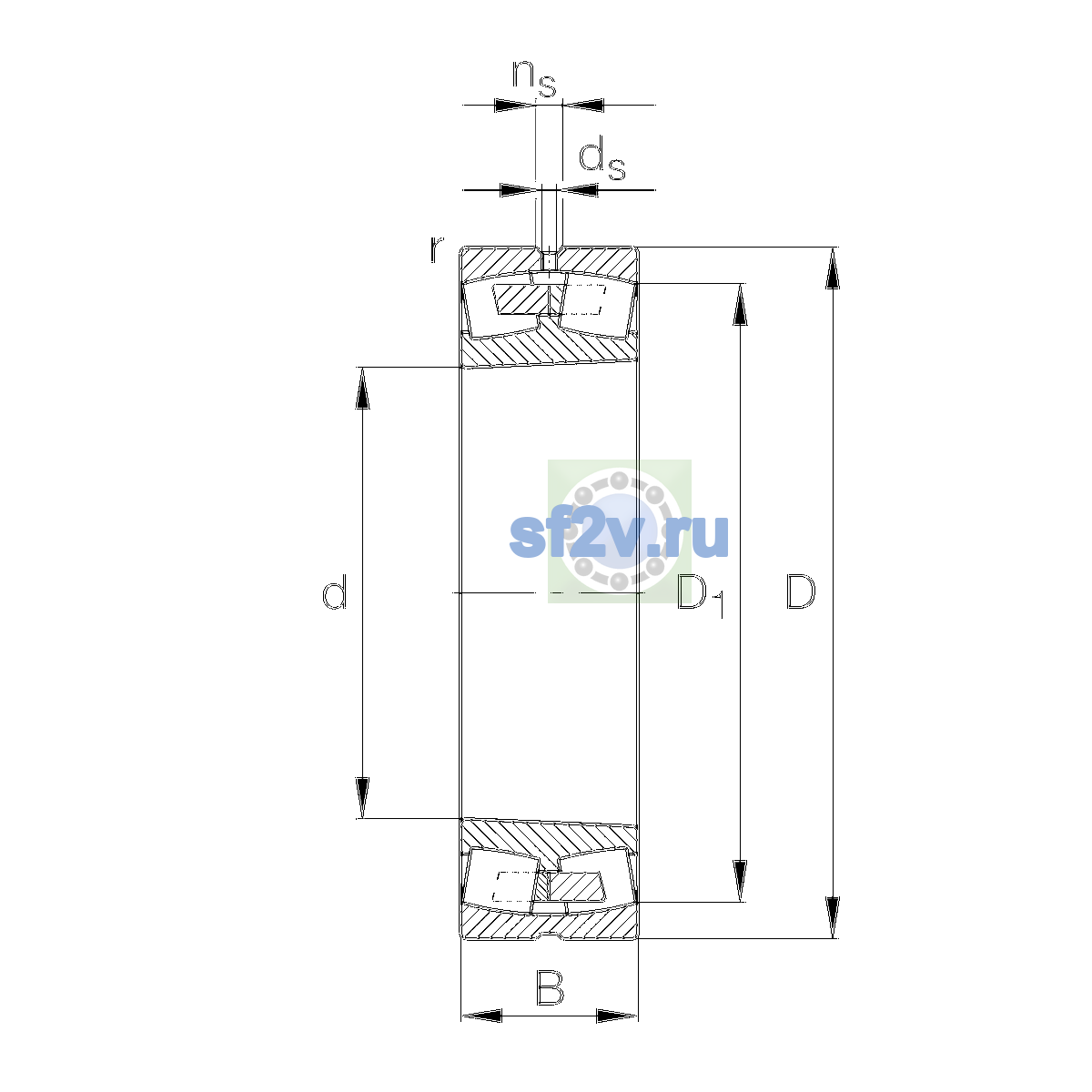 Схема подшипника 23226-E1A-XL-K-M-C2