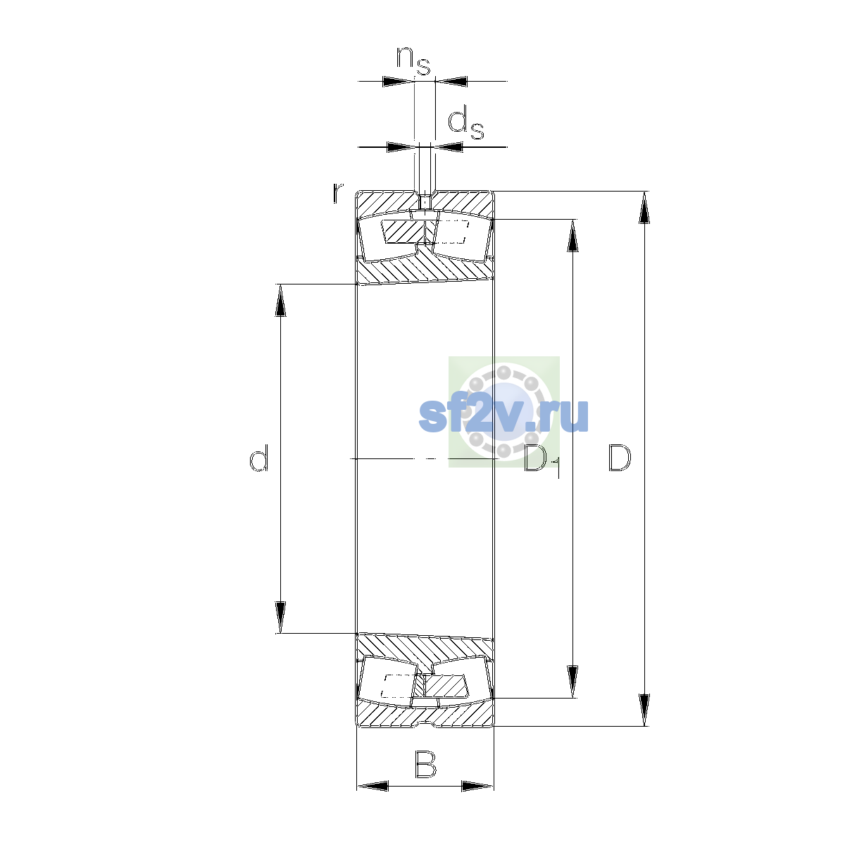 Схема подшипника 23226-E1A-XL-K-M-C3>A