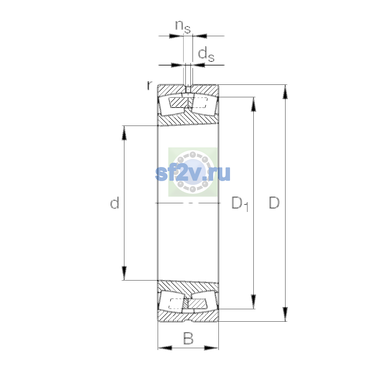 Схема подшипника 23226-E1A-XL-K-M-C4