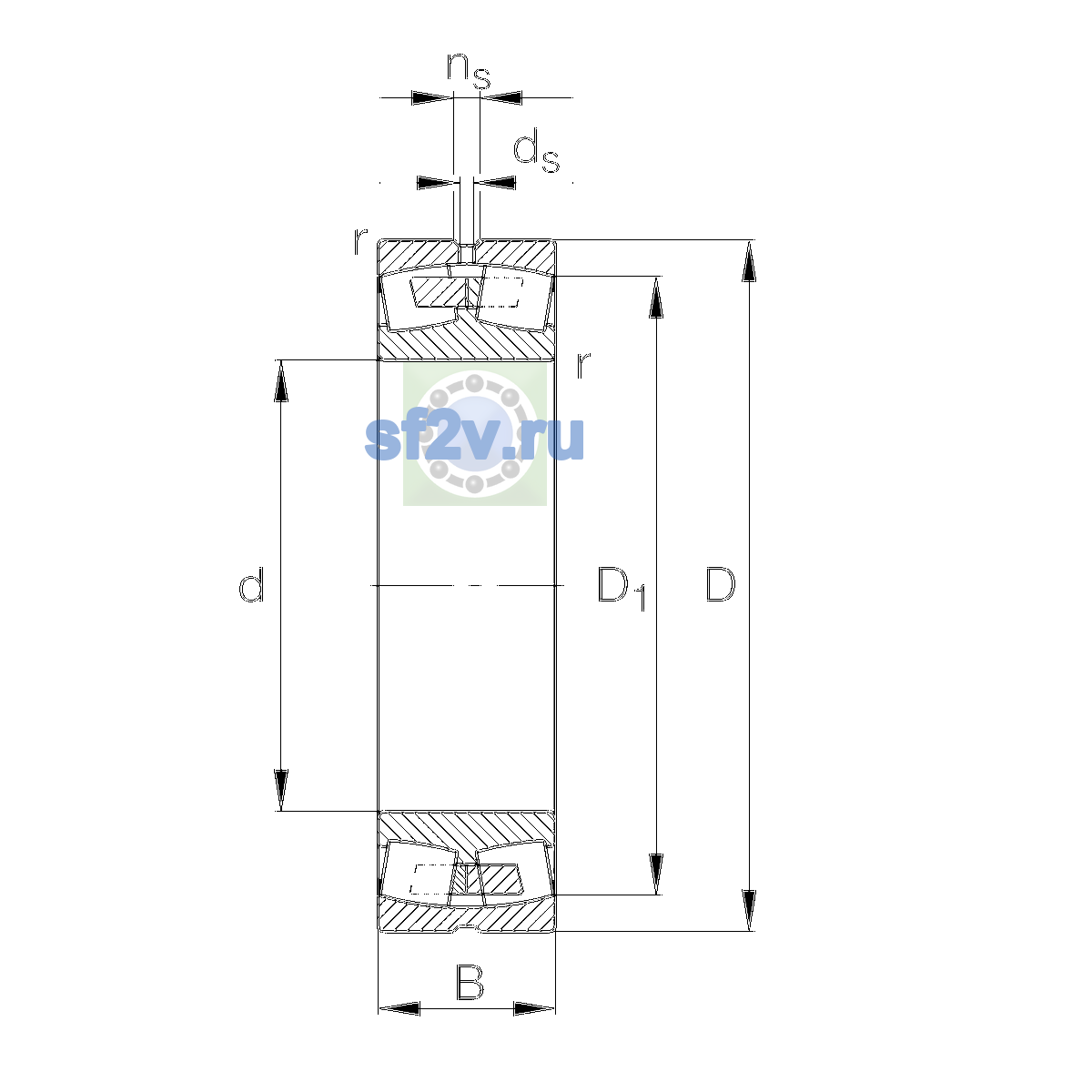 Схема подшипника 23226-E1A-XL-M