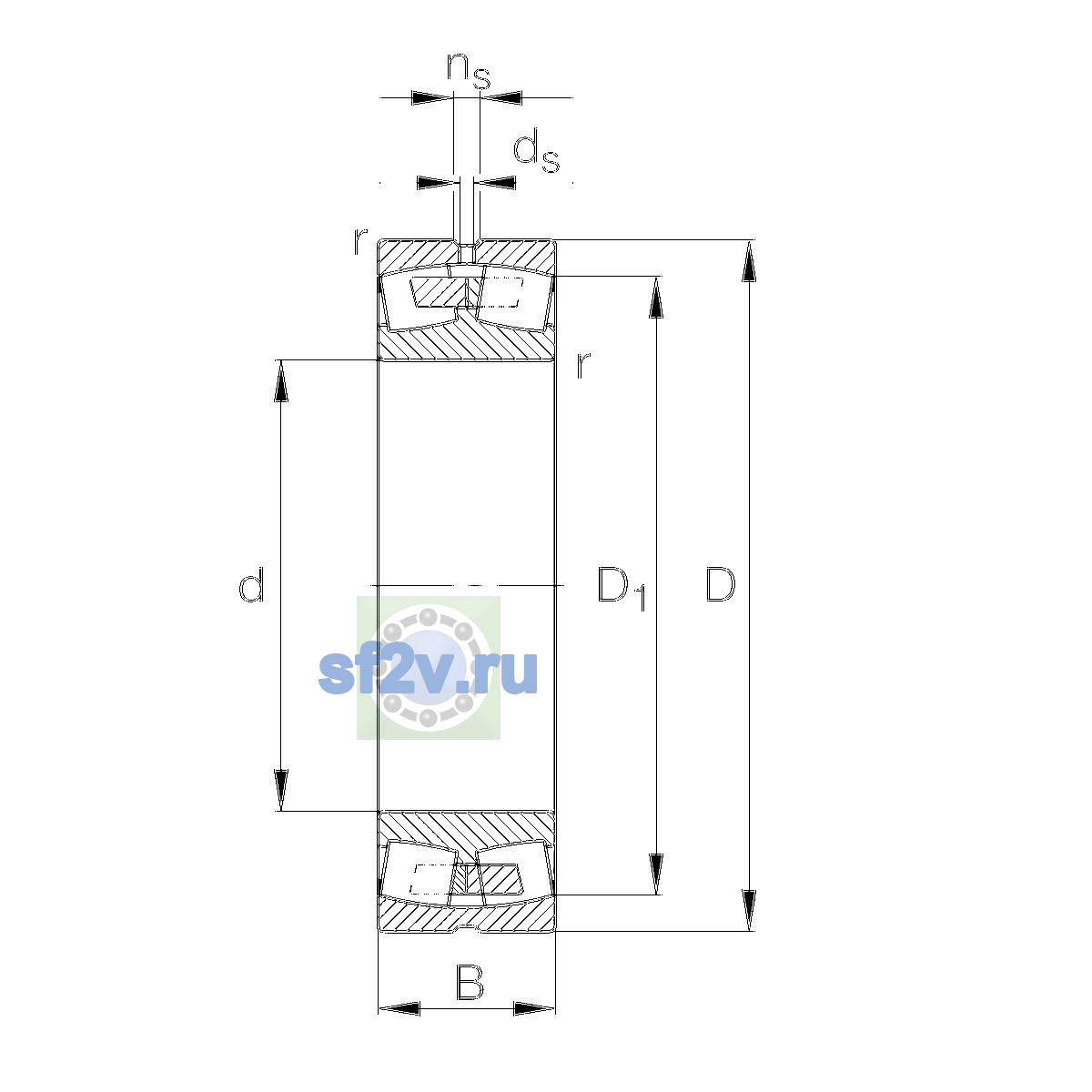 Схема подшипника 23226-E1A-XL-M>A
