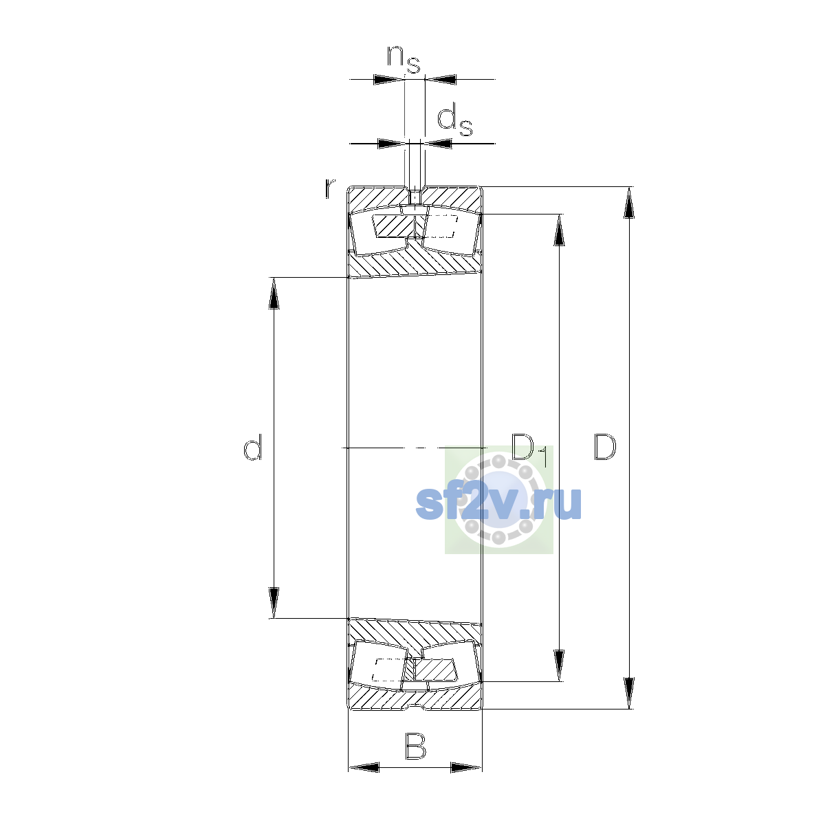 Схема подшипника 23232-E1A-XL-K-M-C4