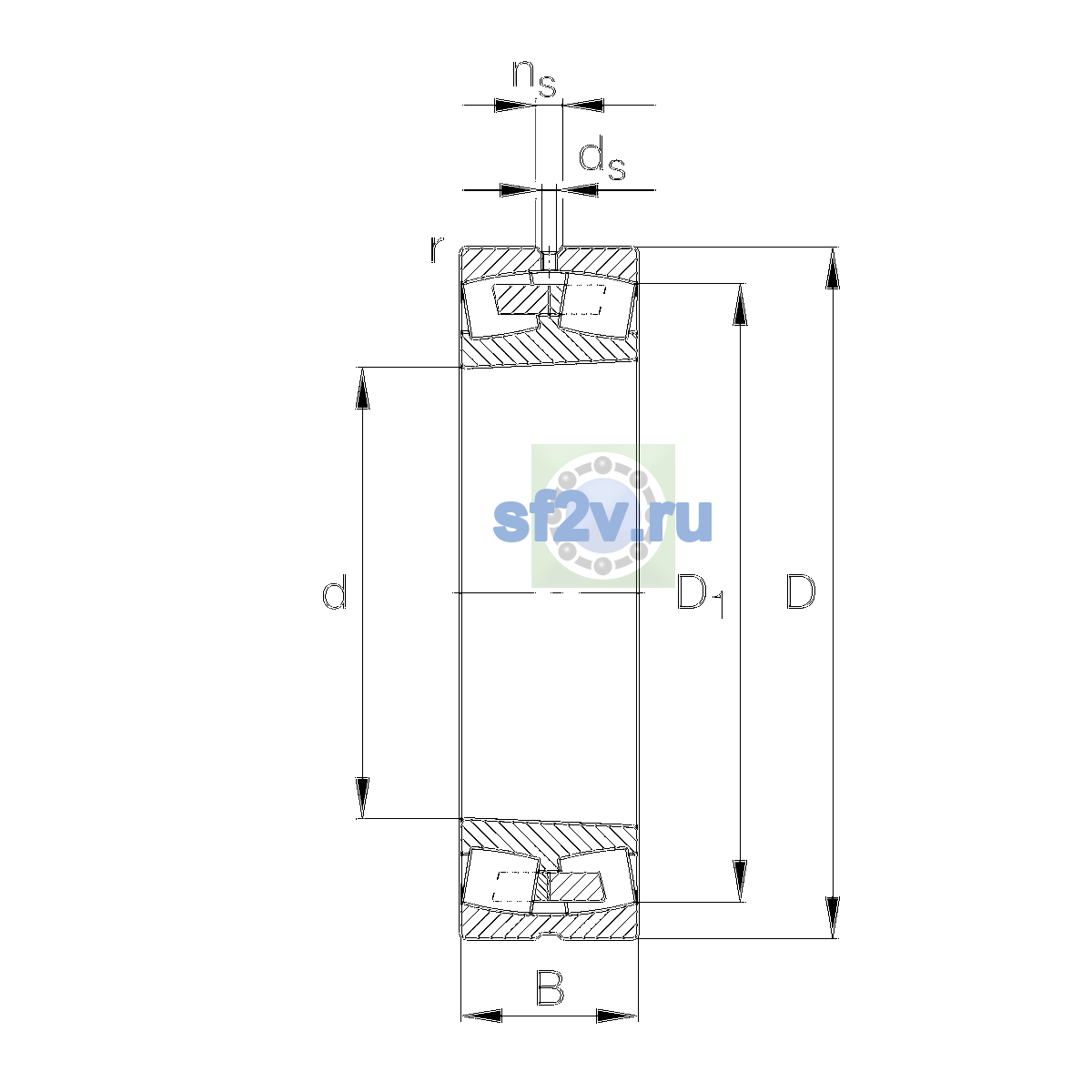 Схема подшипника 23234-E1A-XL-K-M-C3
