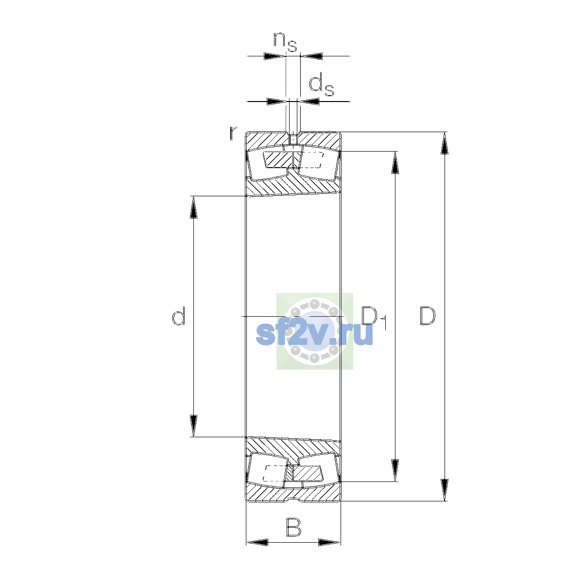 Схема подшипника 23332-BEA-XL-MA1-T41A-C3
