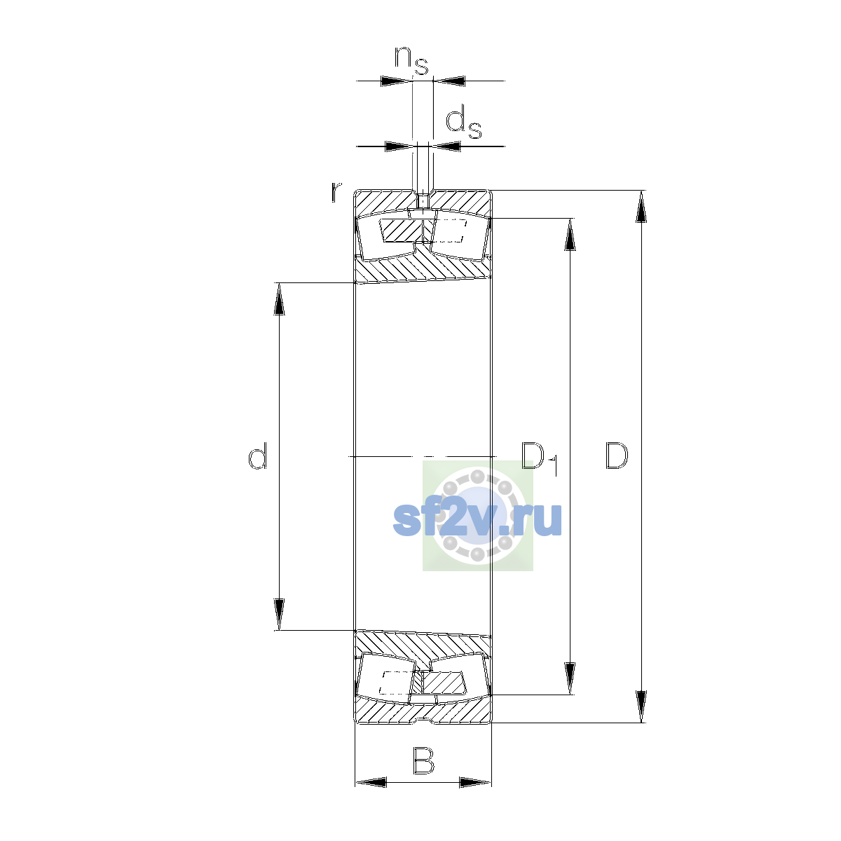 Схема подшипника 23332-BEA-XL-MA1-T41B