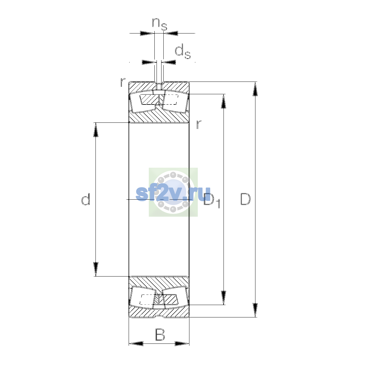 Схема подшипника 23860-MB