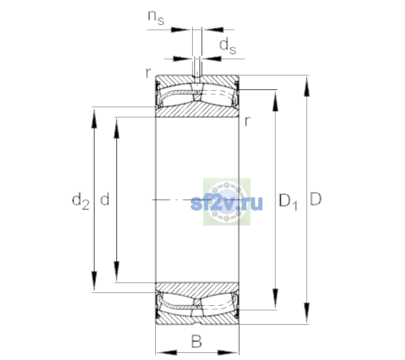 Схема подшипника 24024-BE-XL-2VSR