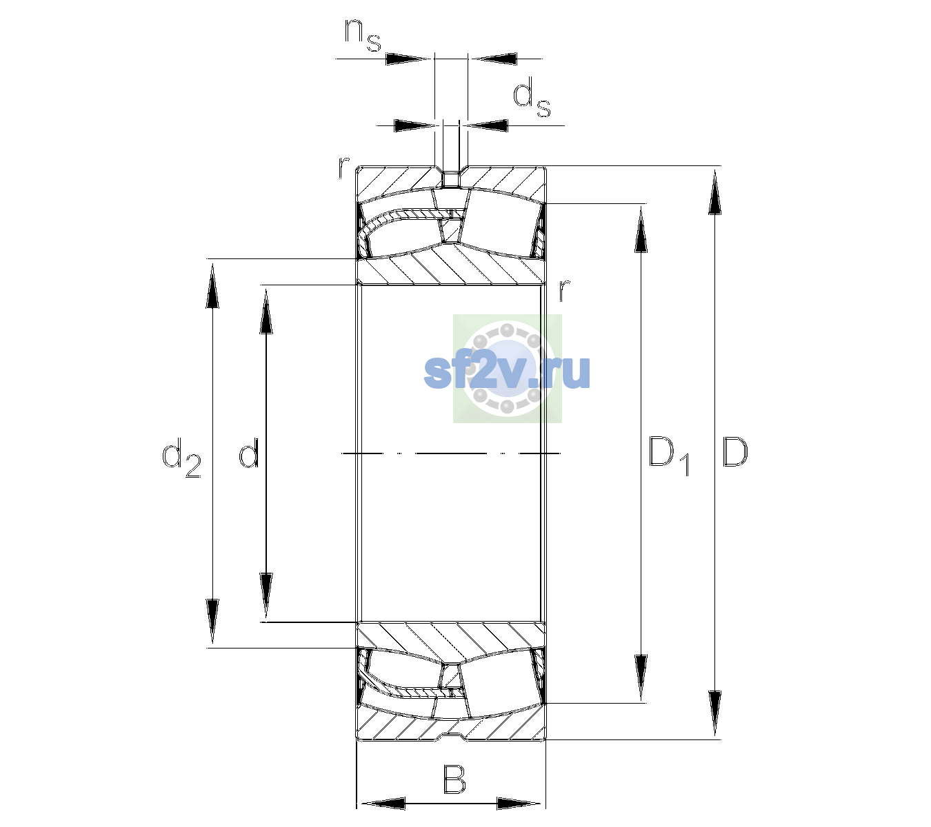 Схема подшипника 24024-BE-XL-C2