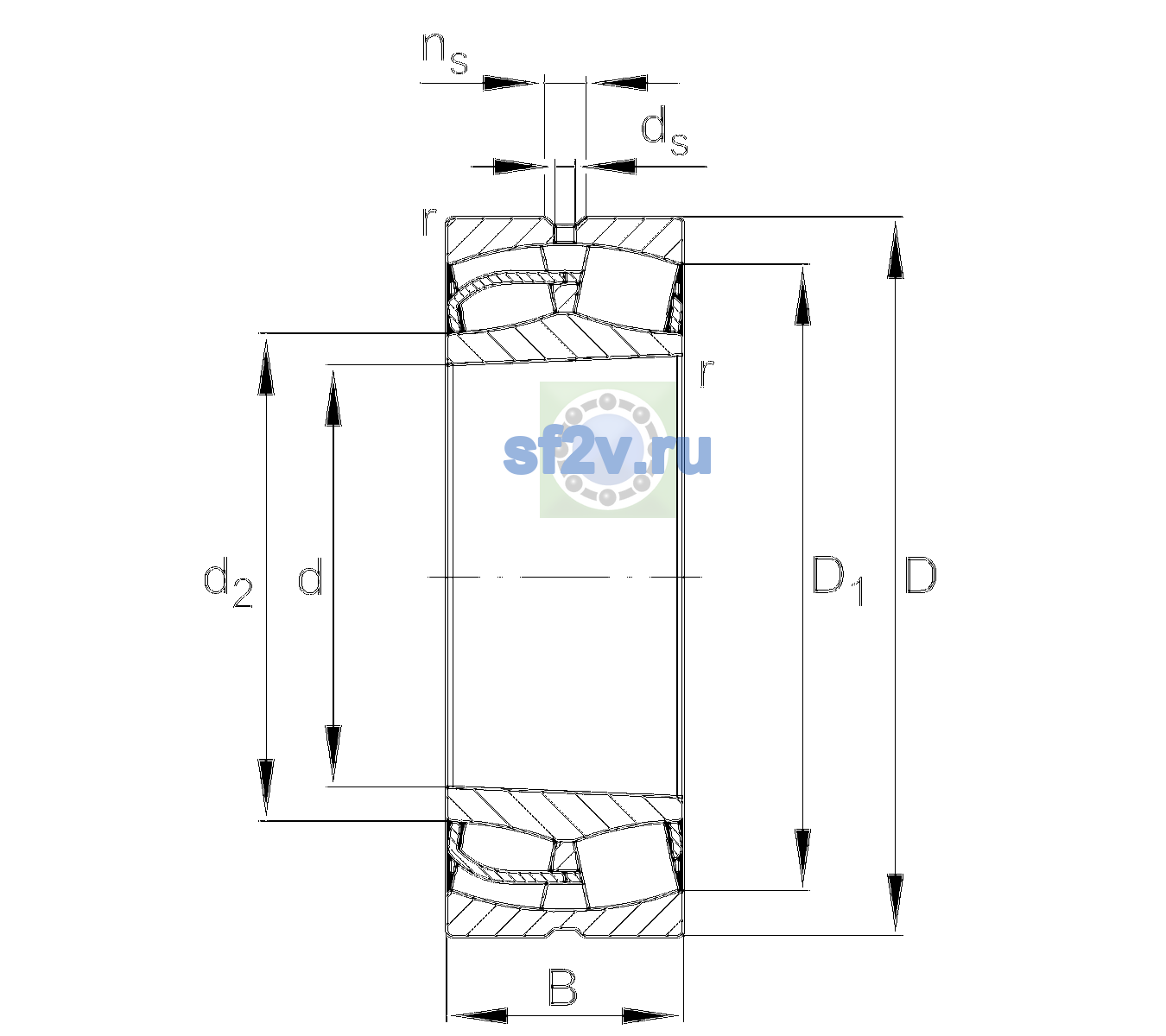Схема подшипника 24024-BE-XL-K30-C4
