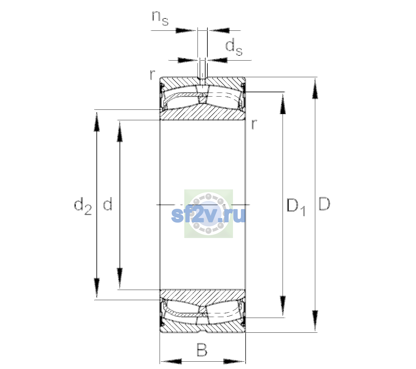 Схема подшипника 24030-BE-XL-2VSR