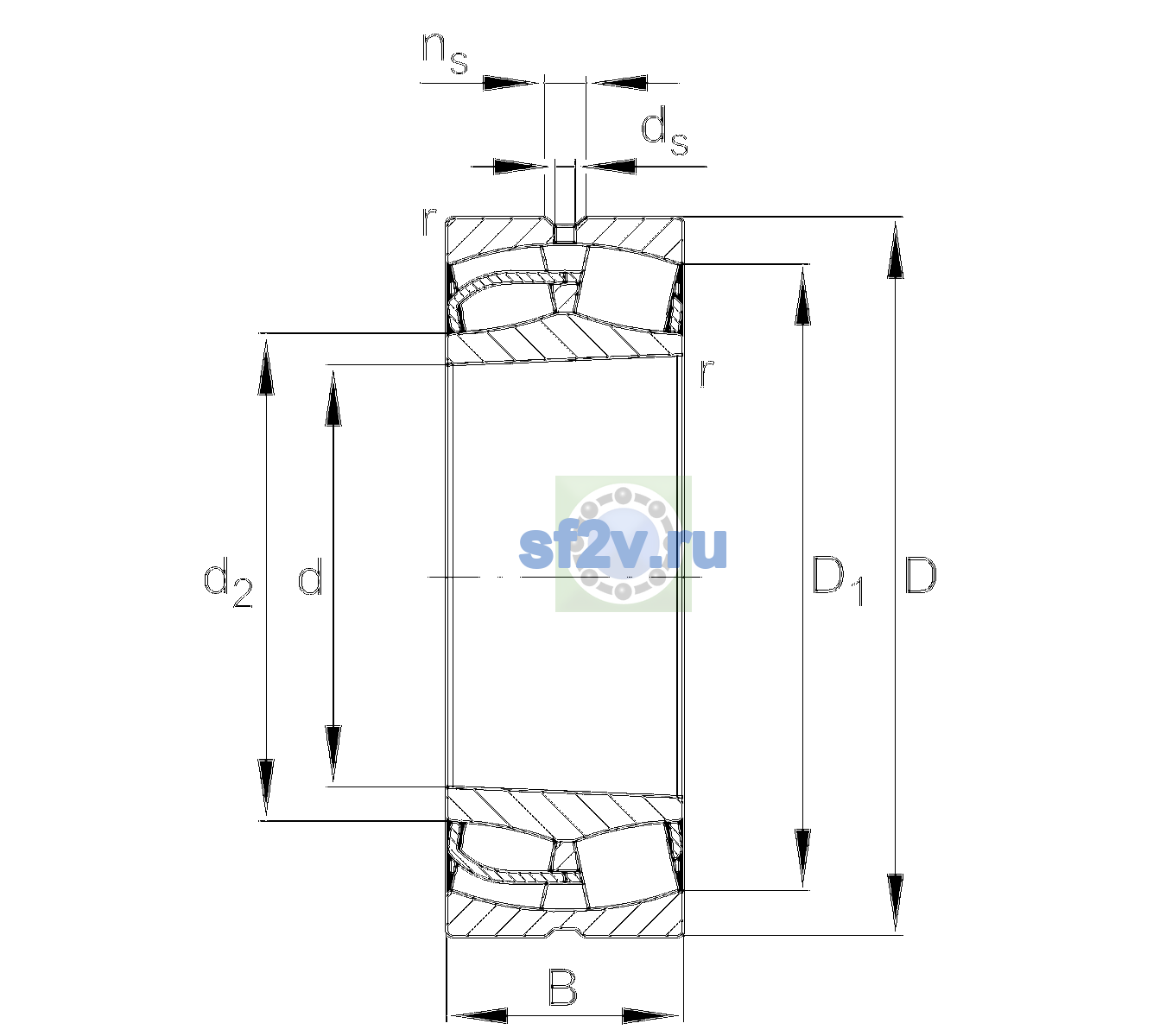 Схема подшипника 24030-BE-XL-K30>A