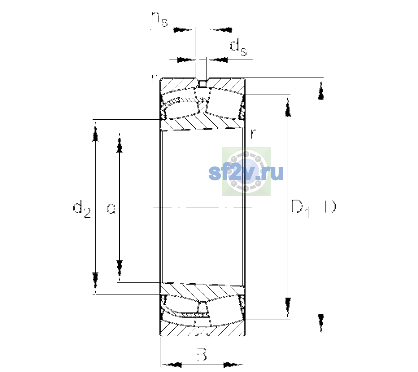 Схема подшипника 24034-BE-XL-K30-C2