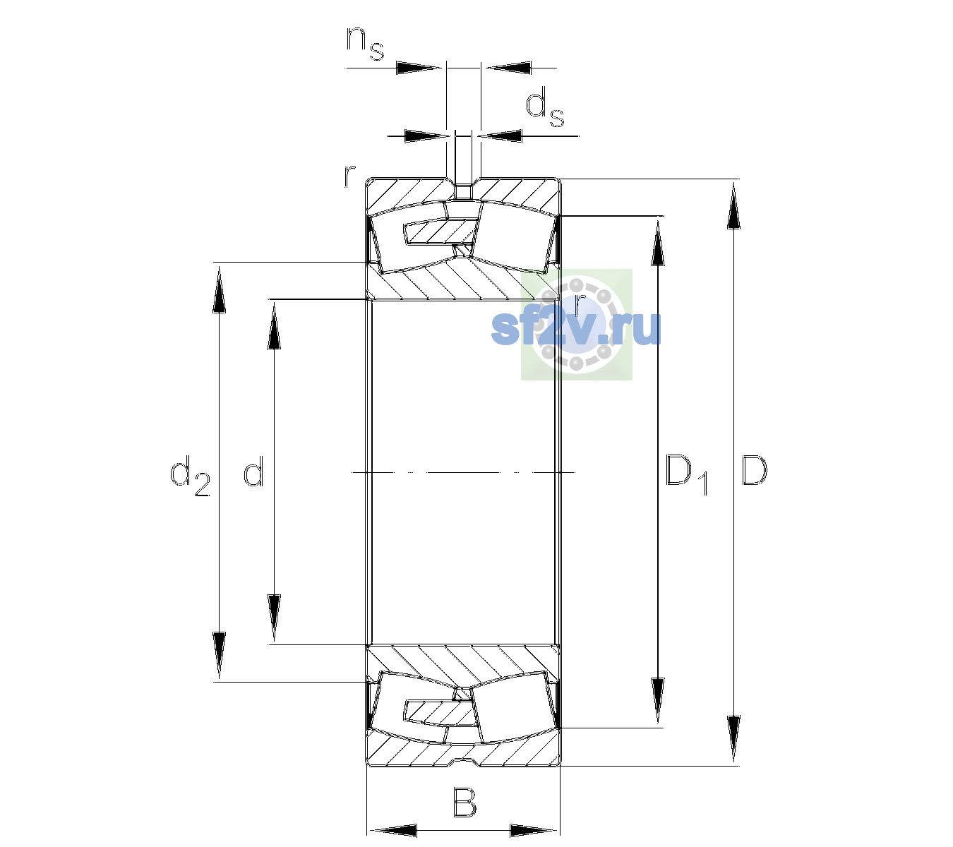 Схема подшипника 240/630-BEA-XL-MB1