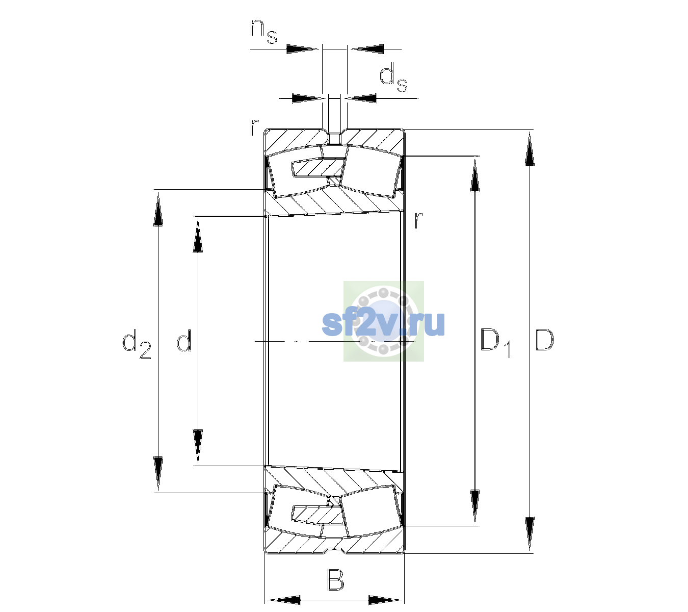 Схема подшипника 24064-BEA-XL-K30-MB1