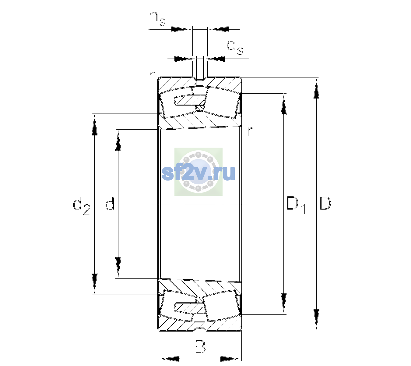 Схема подшипника 24084-BEA-XL-K30-MB1-C3