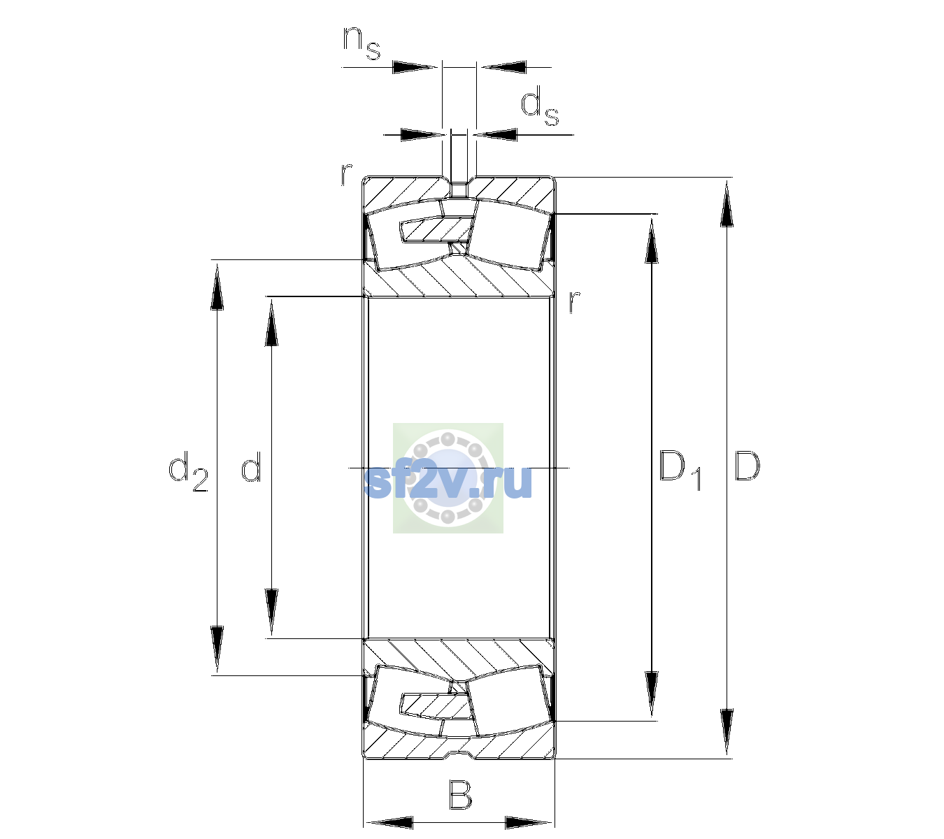 Схема подшипника 24084-BEA-XL-MB1-C5
