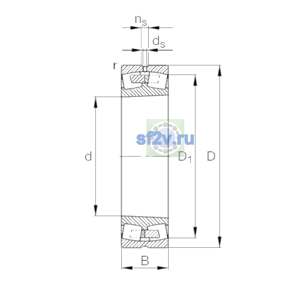 Схема подшипника 240/850-B-K30-MB