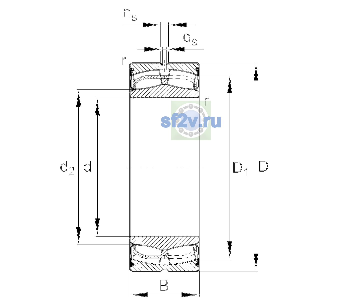Схема подшипника 24124-BE-XL-2VSR
