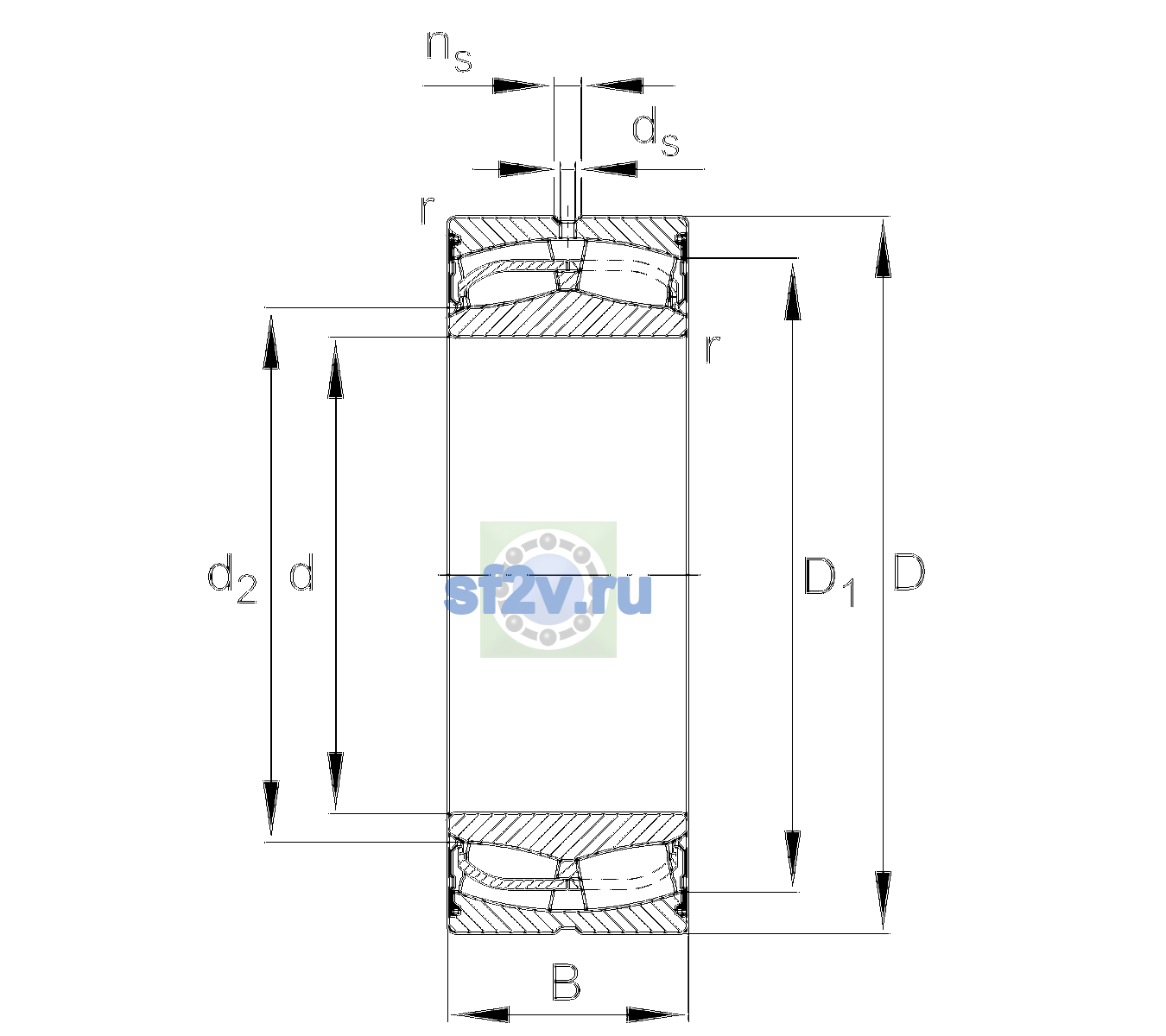 Схема подшипника 24126-BE-XL-2VSR