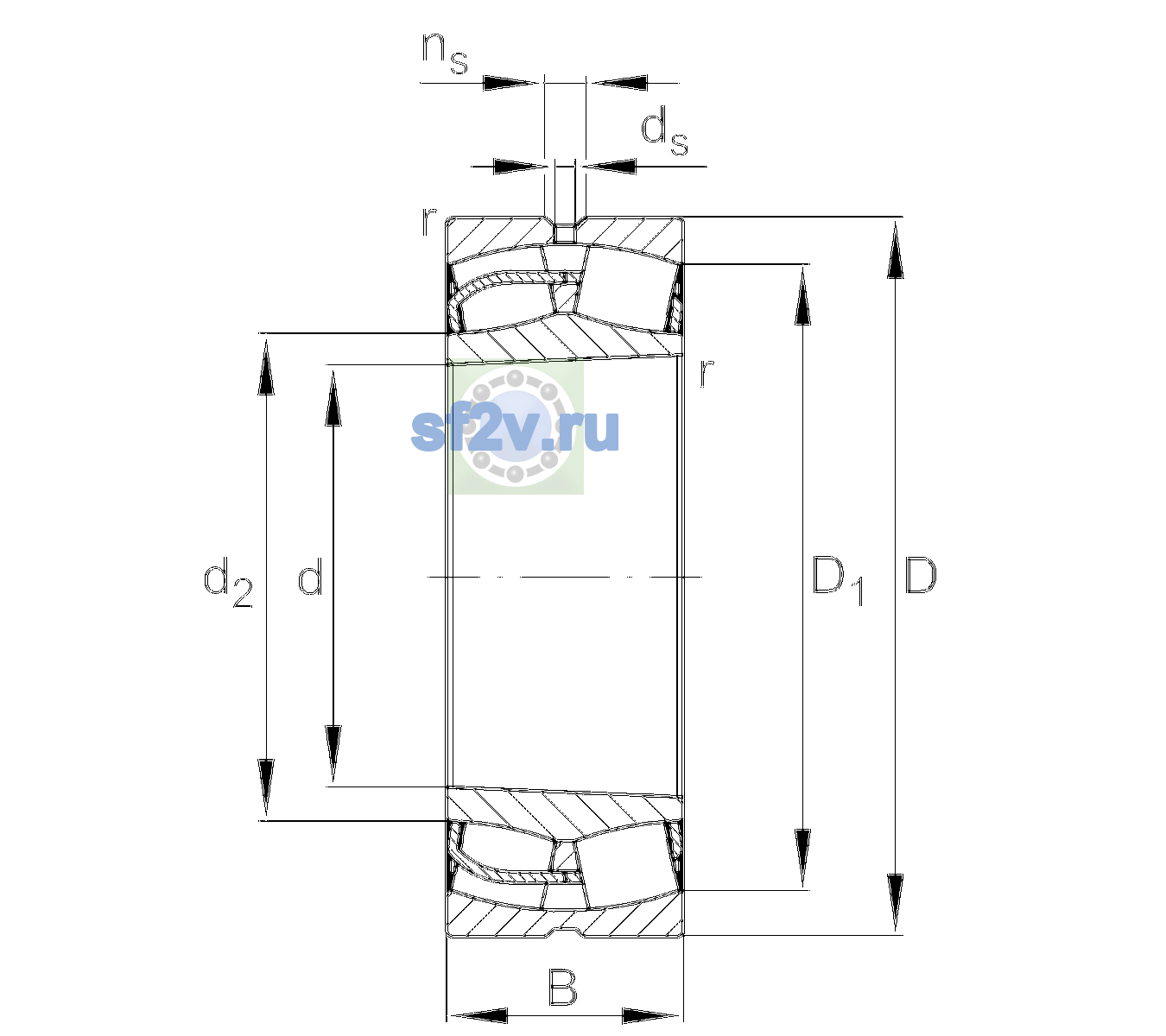 Схема подшипника 24126-BE-XL-K30