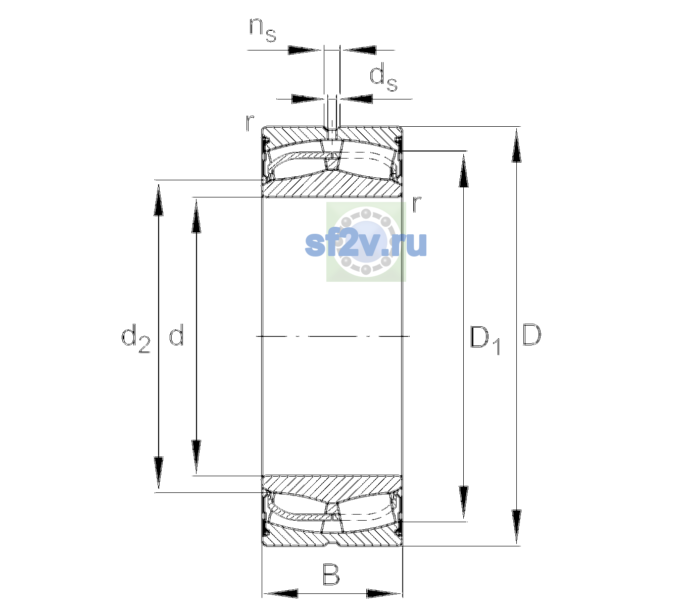 Схема подшипника 24130-BE-XL-2VSR
