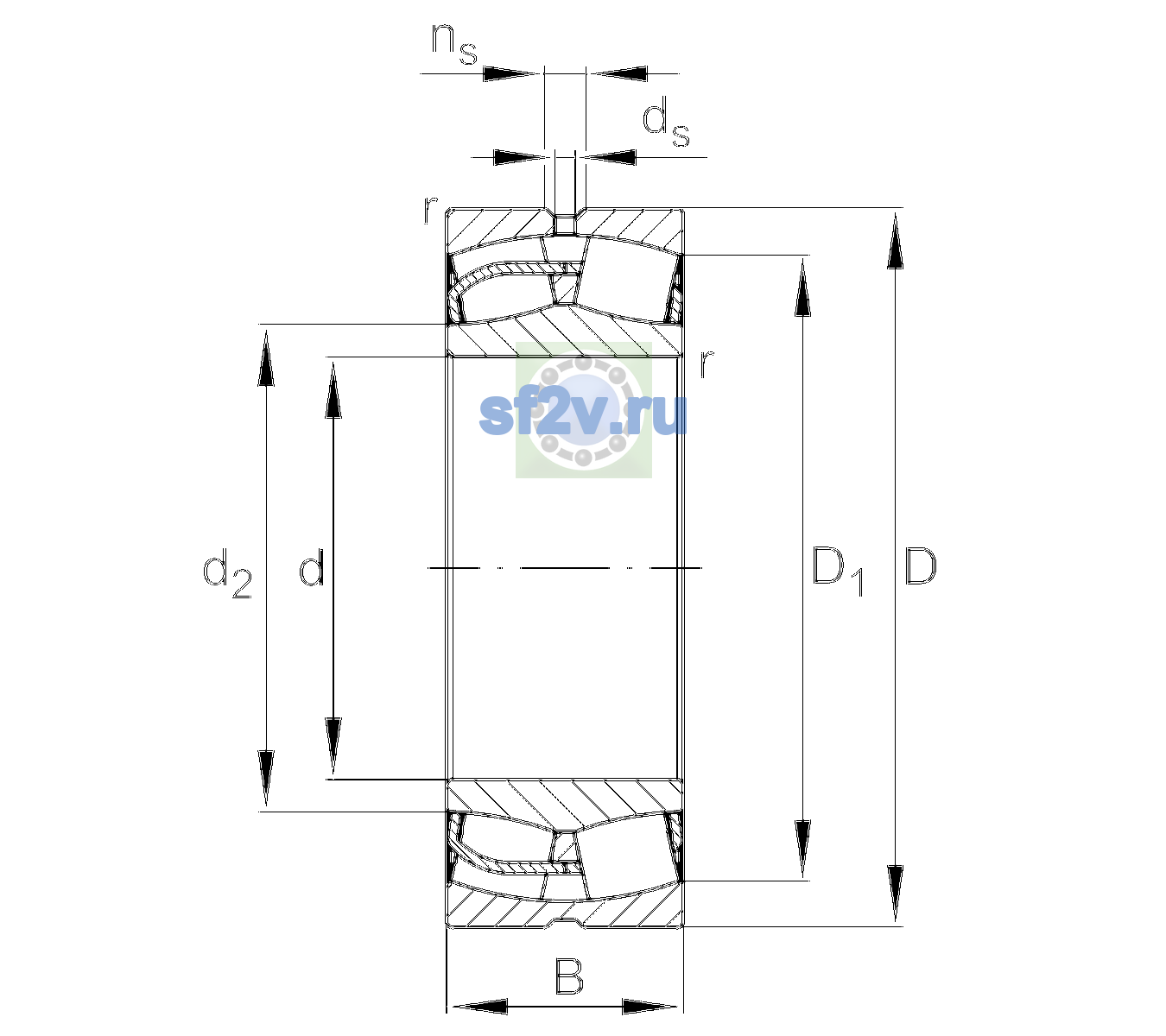 Схема подшипника 24138-BE-XL-H40AB