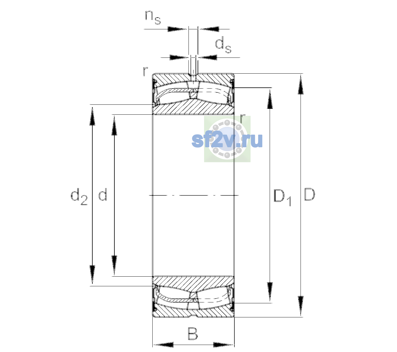 Схема подшипника 24140-BE-XL-2VSR