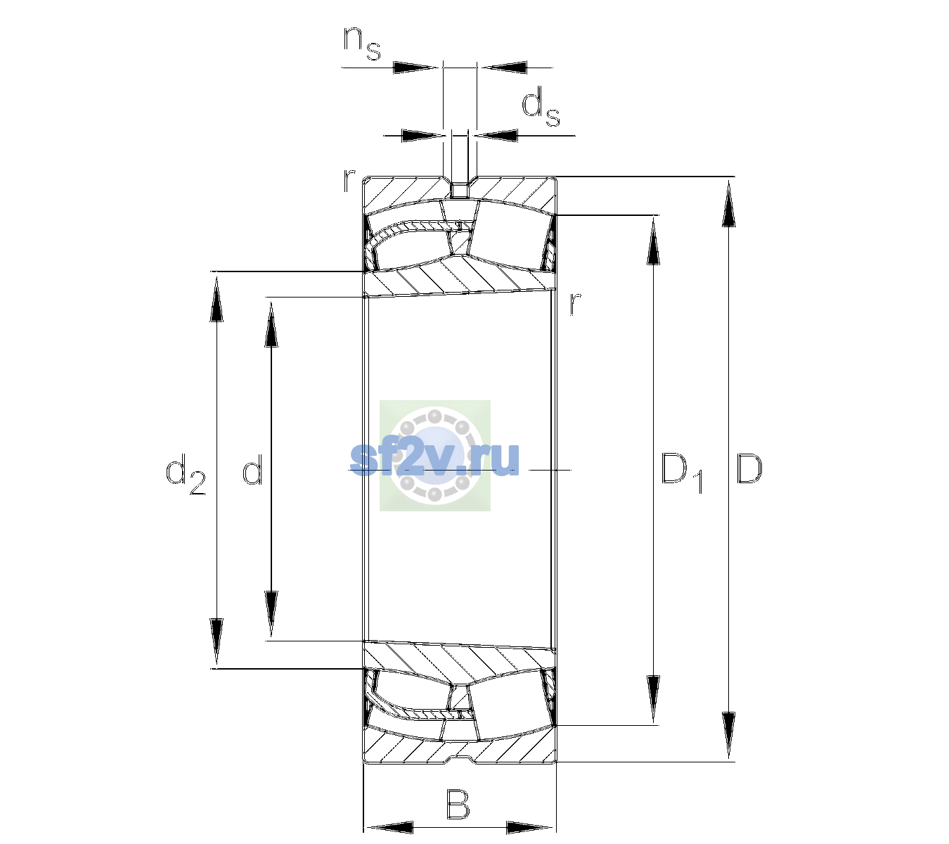 Схема подшипника 24140-BE-XL-K30