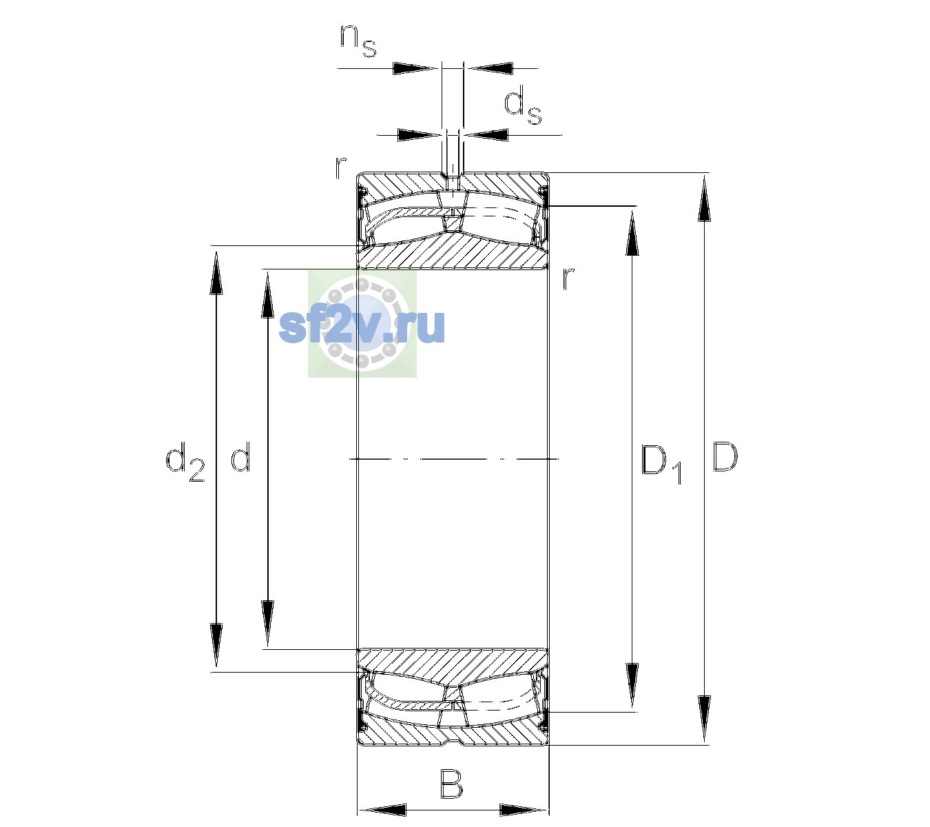 Схема подшипника 24144-BE-XL-2VSR