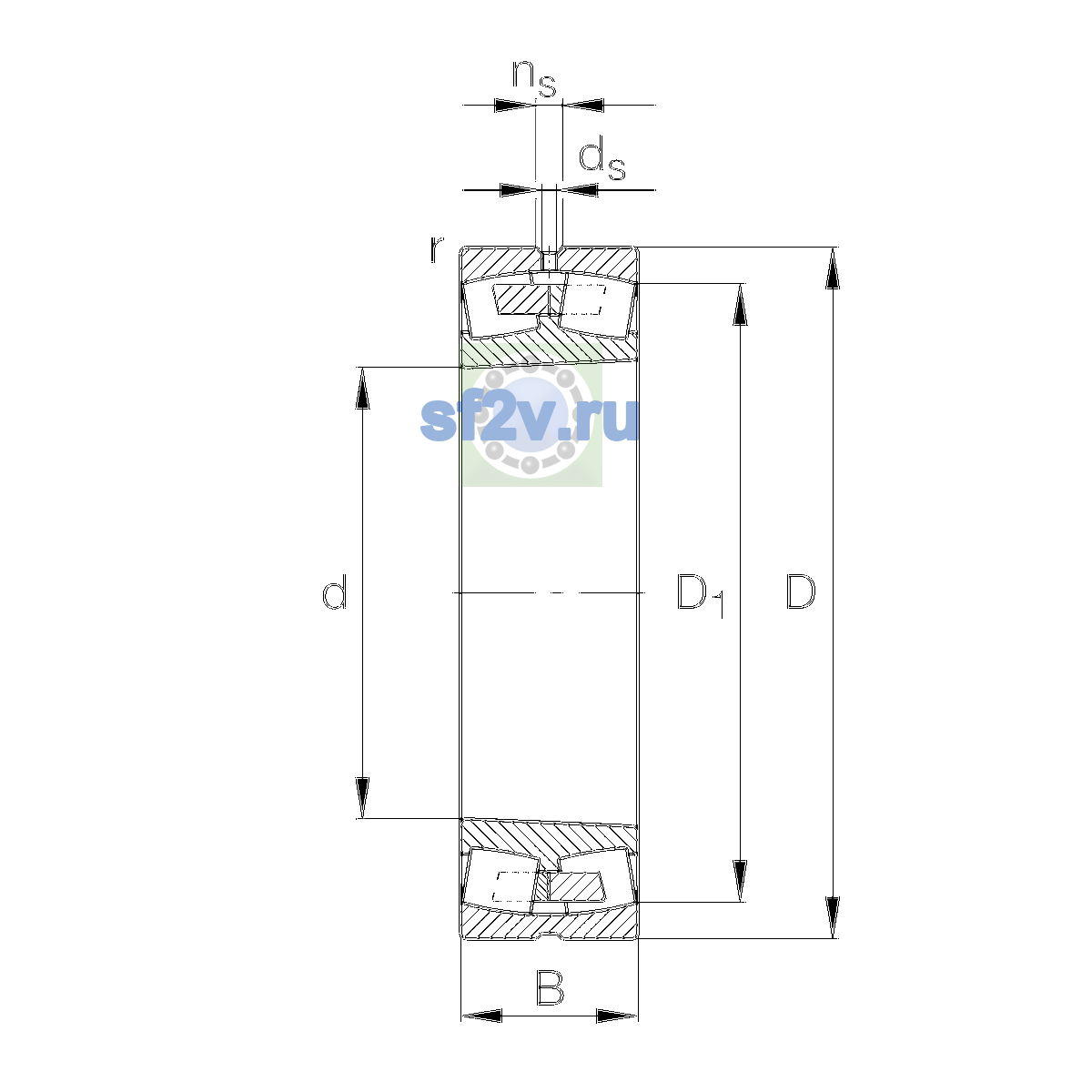 Схема подшипника 241/670-B-K30-MB