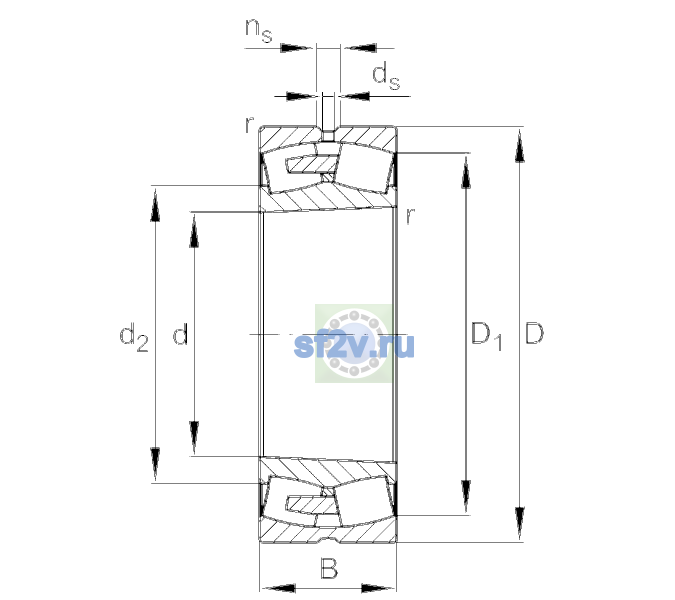 Схема подшипника 24192-BEA-XL-K30-MB1-C3