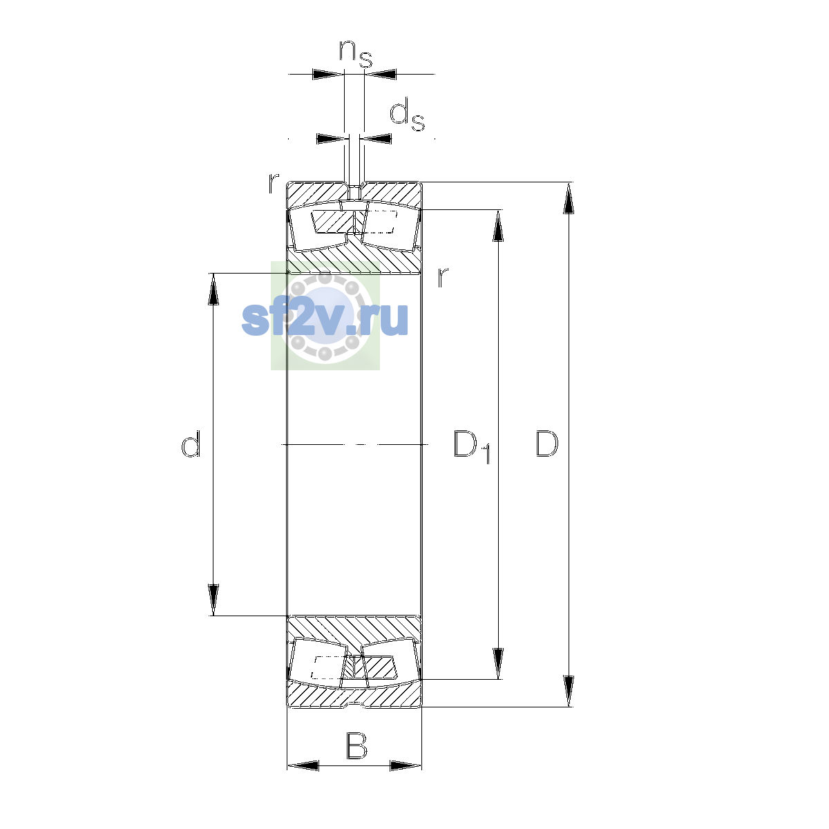 Схема подшипника 248/1320-B-MB