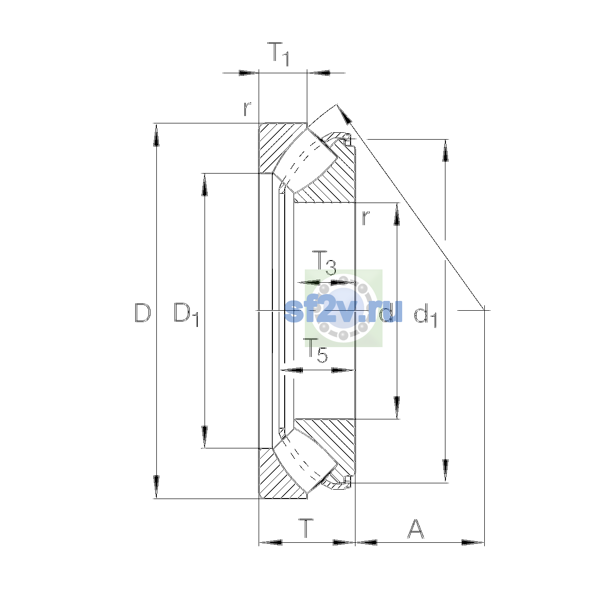 Схема подшипника 29328-E1-XL-N1