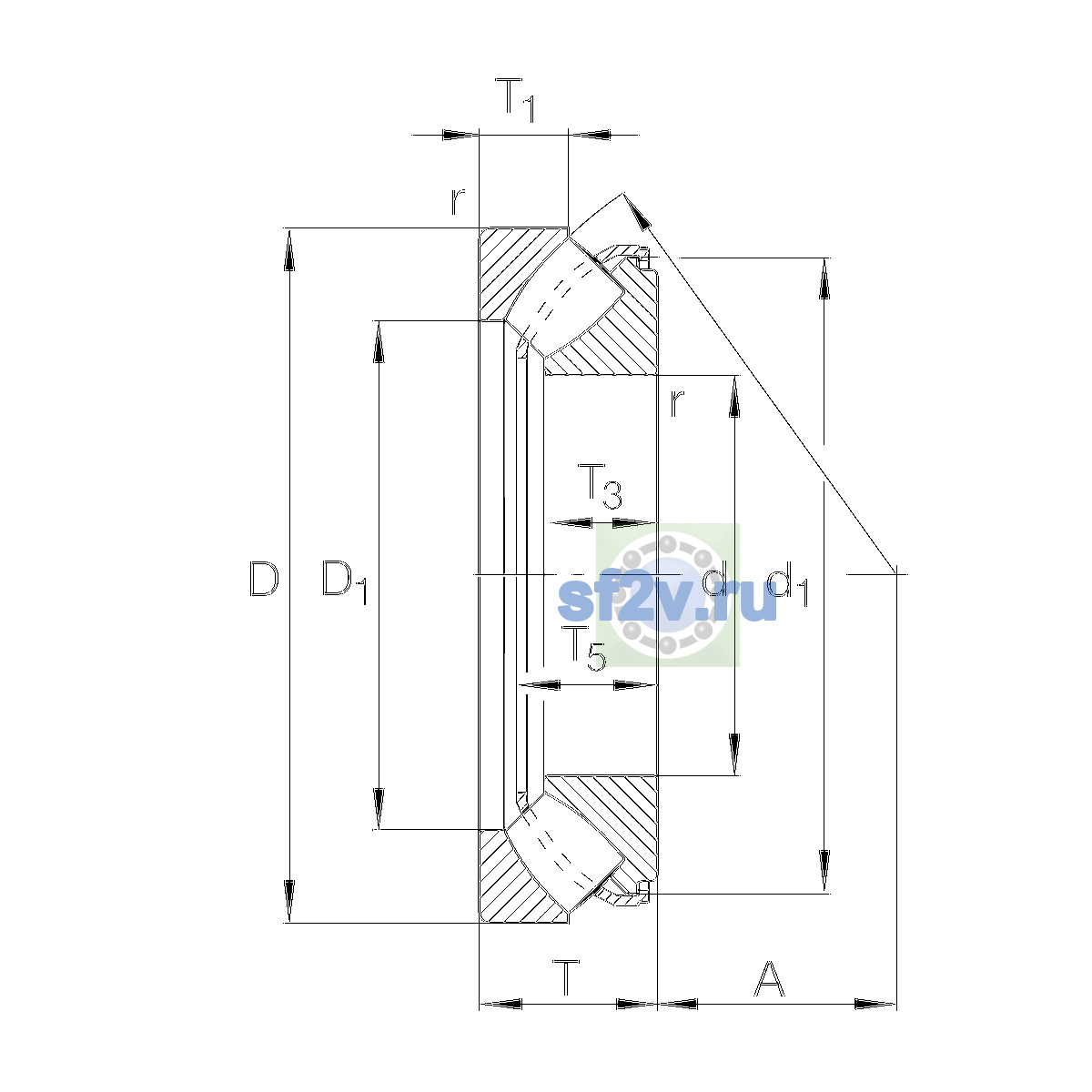 Схема подшипника 29340-E1-XL-N1