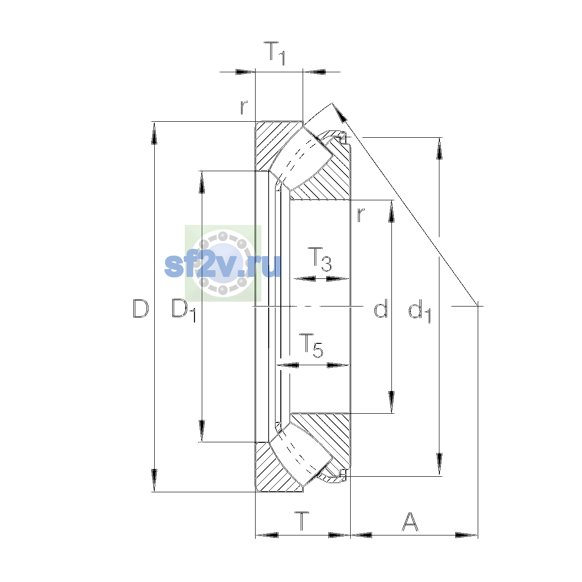 Схема подшипника 29364-E1-XL-N1