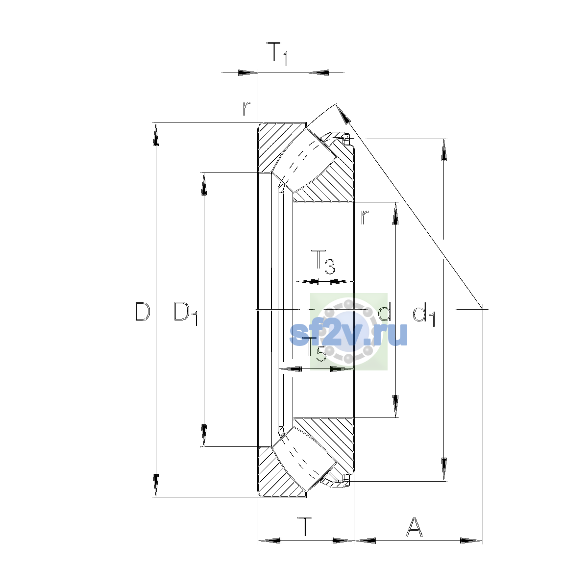 Схема подшипника 29414-E1-XL-N1