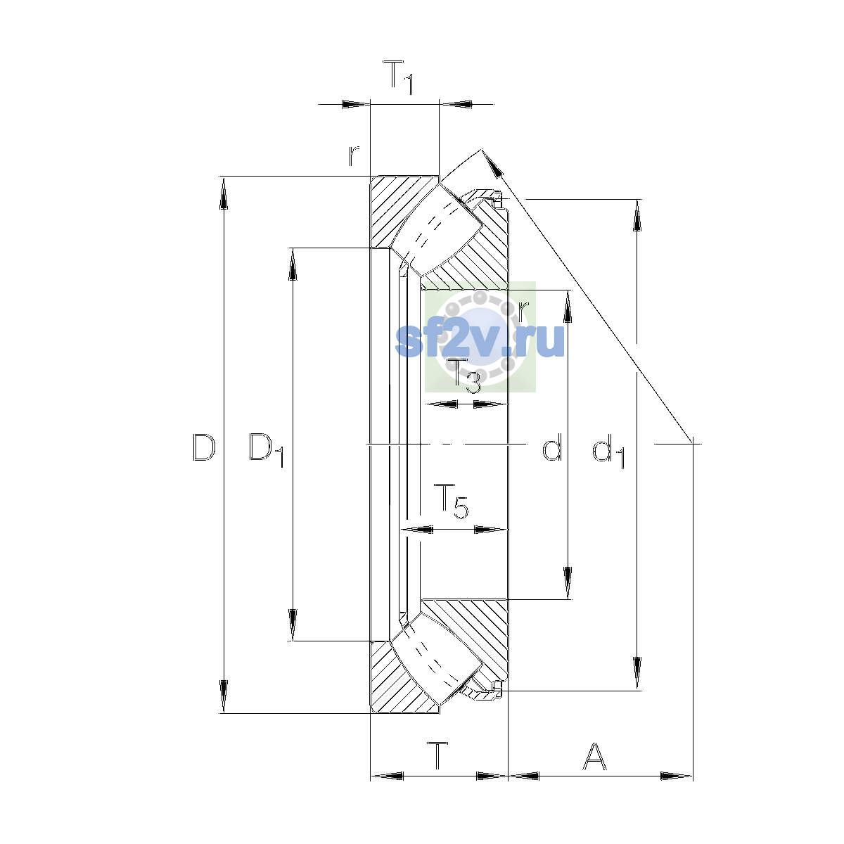 Схема подшипника 29415-E1-XL-N1
