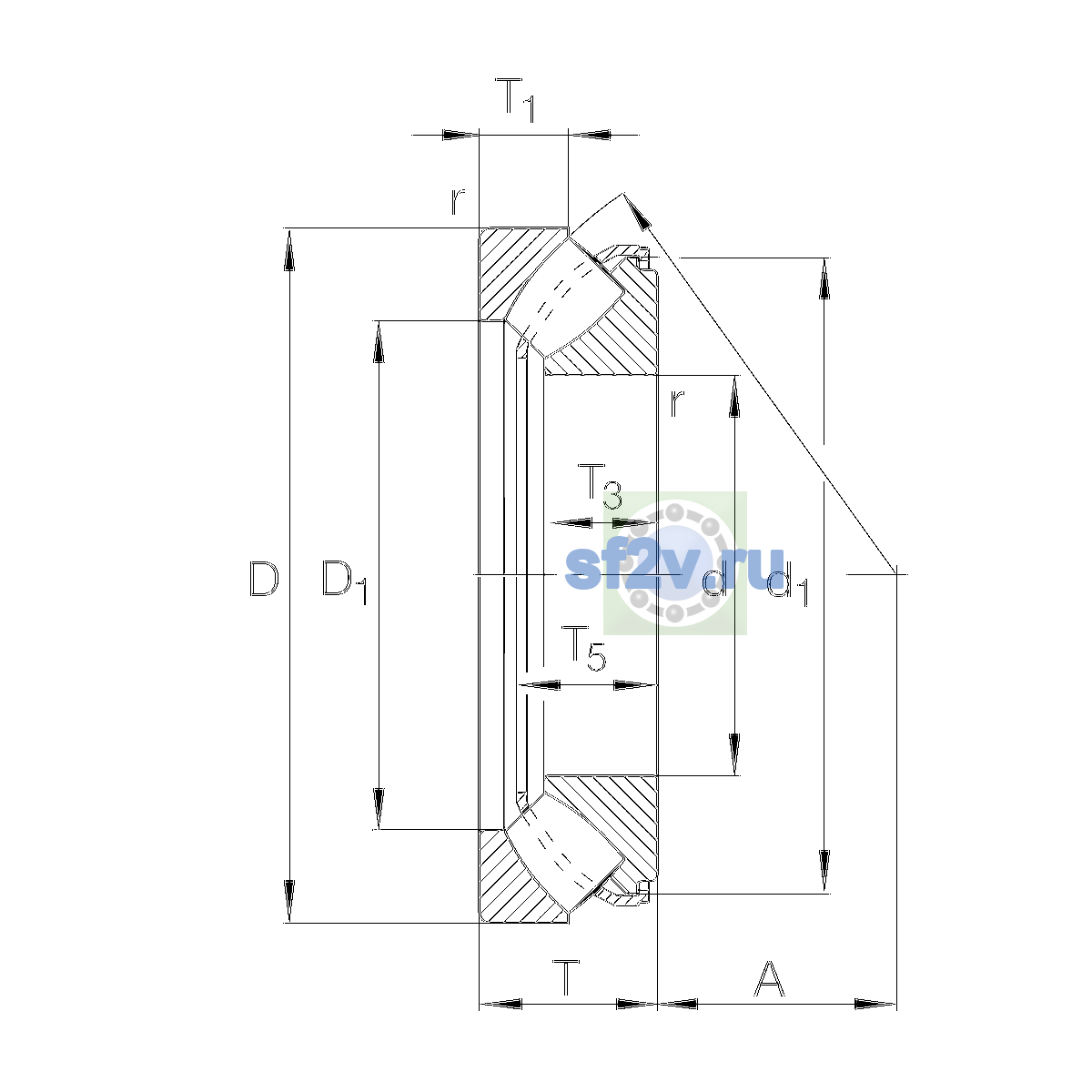 Схема подшипника 29422-E1-XL-N1