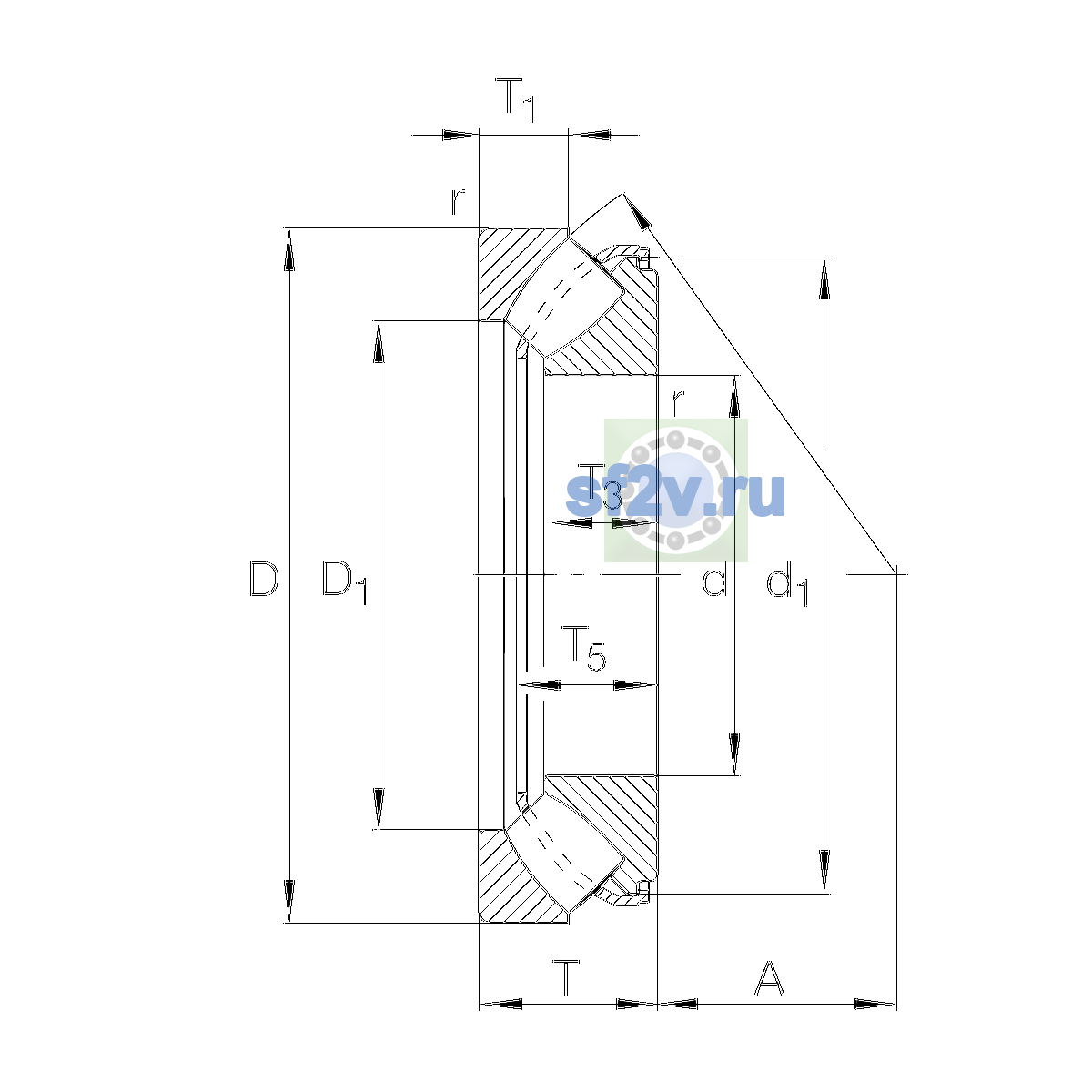 Схема подшипника 29448-E1-XL-N1