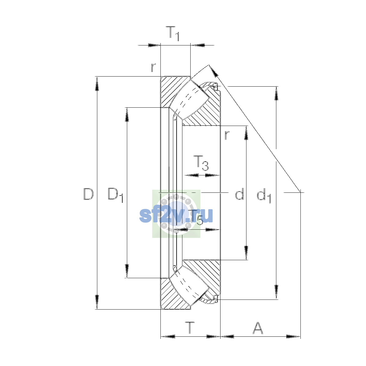 Схема подшипника 29456-E1-XL-N1