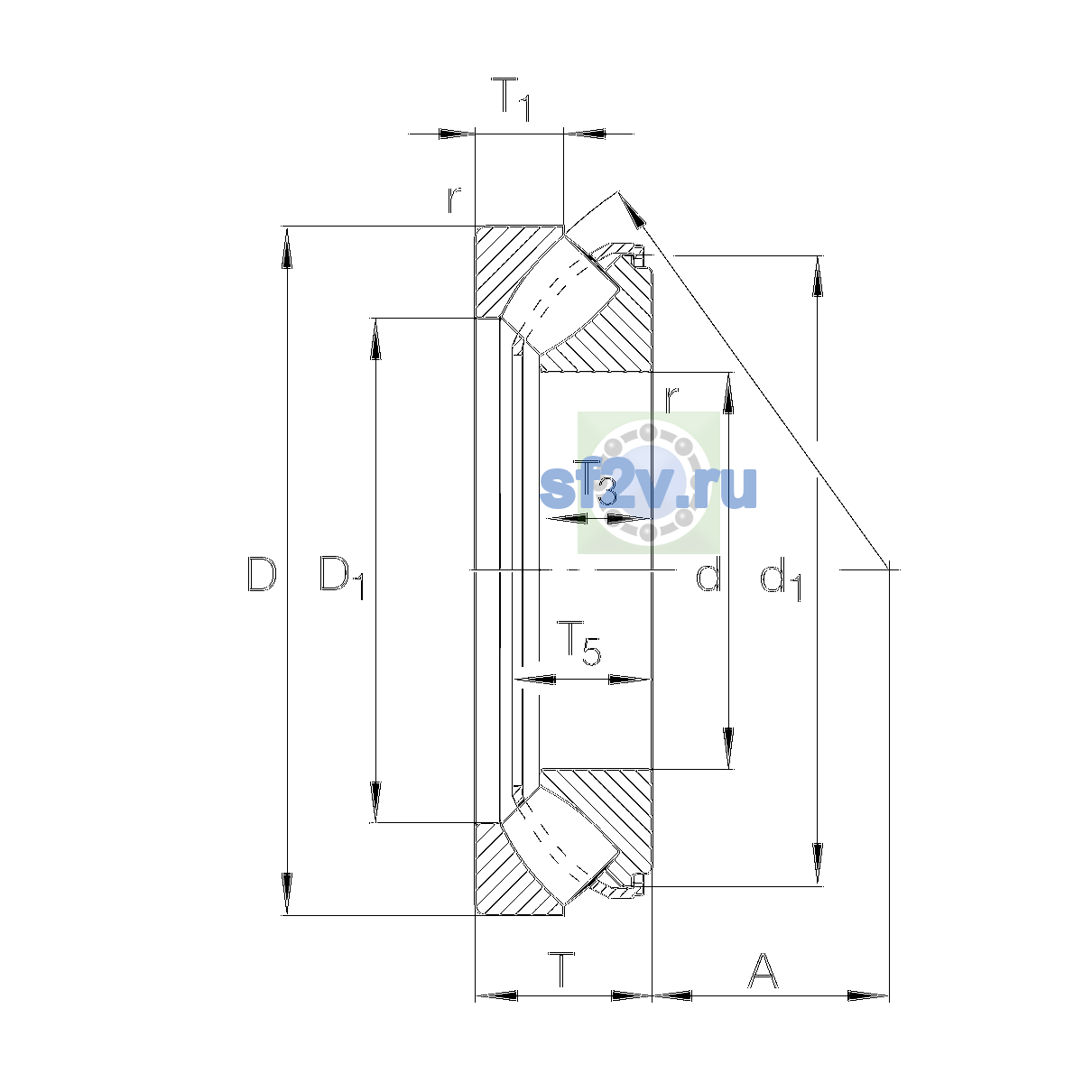 Схема подшипника 29456-E1-XL-N1-THO