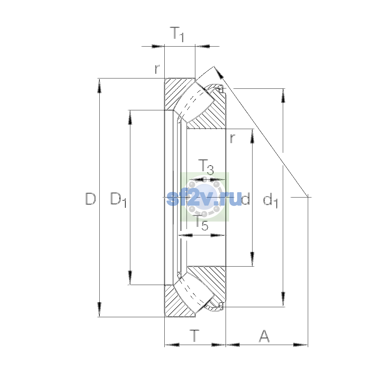 Схема подшипника 29464-E1-XL-N1
