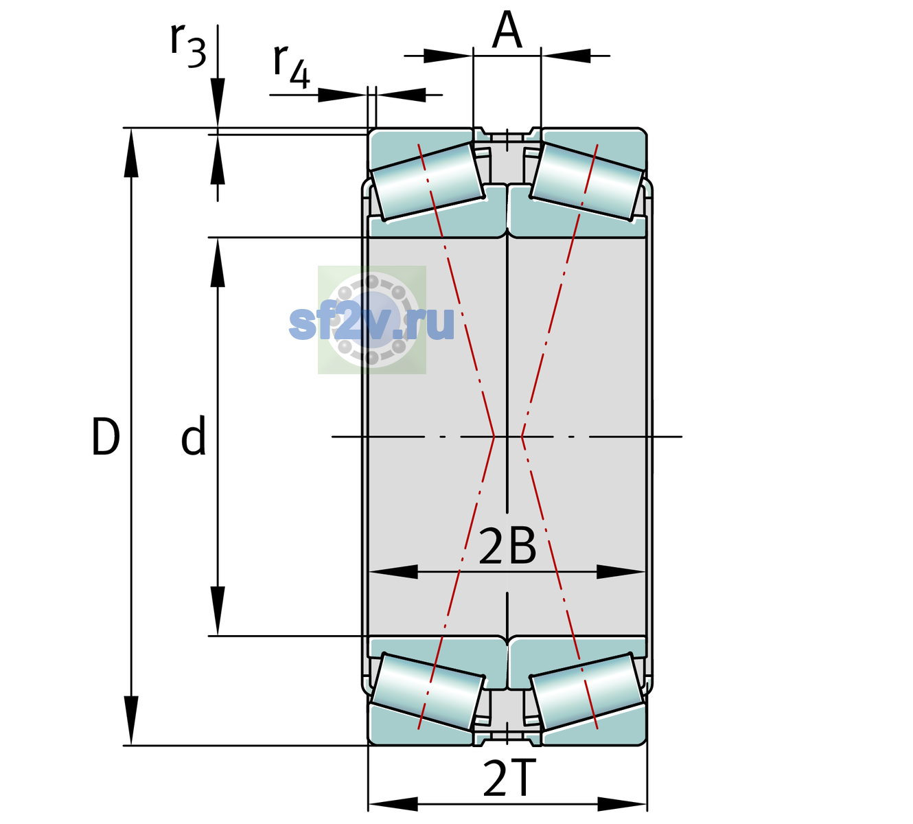 Схема подшипника 31330-X-XL-P5-DF-A0-30