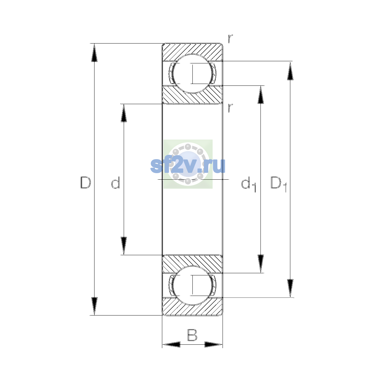 Схема подшипника 6315-M-J20AA-C3>A