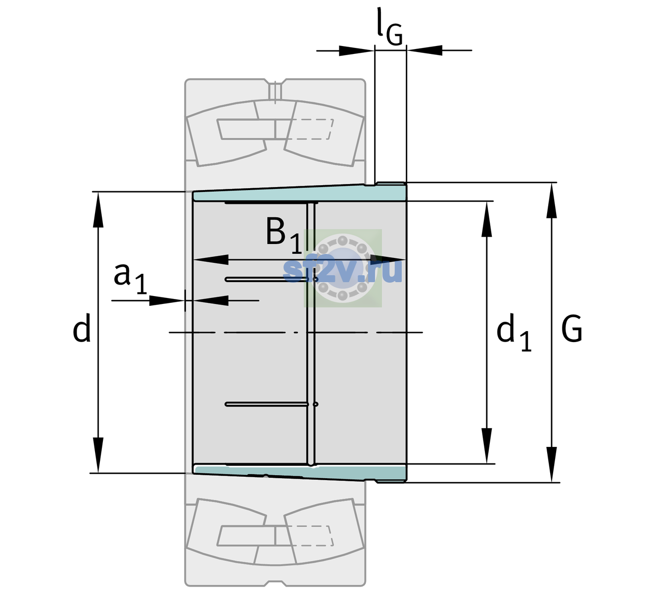 Схема подшипника AH24152-H
